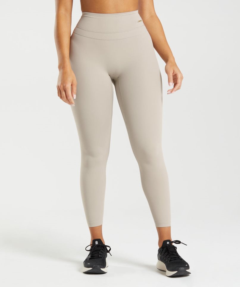 Women\'s Gymshark Whitney High Rise Leggings Light Grey | NZ 4WGVFU